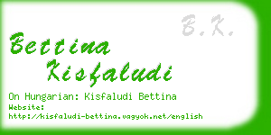 bettina kisfaludi business card